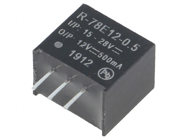 Convertor DC/DC 6W 15-28V la 12V 0.5A SIP3