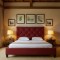 Pat Hypnotic 160x200 cm Tapitat Catifea Burgundy Somiera Inclusa (cod ML 1705-11)