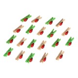 Clestisori din Lemn cu Buburuze Rosii, 3 cm, 20 buc, CMCLASS