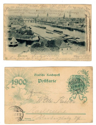 Bremen 1900 - Carte postala circulata foto