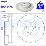 Set discuri frana Land Rover Range Rover Evoque (L538), Range Rover Evoque Cabriolet (L538), Range Rover Evoque Van (L538), 2.0 4X4, 2.0 D, 2.0 D 4x4, Delphi