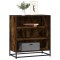 vidaXL Dulap, stejar fumuriu, 68x35x76 cm, lemn prelucrat și metal 848976