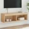 vidaXL Comodă TV cu lumini LED, stejar sonoma, 100x30x30 cm