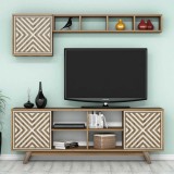 Cumpara ieftin Comoda TV İnci - Walnut, Crem