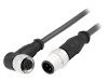 Cablu HARTING M12-M12 1m, 4 Pini, Conectori Senzori Automatizari, Negru, TPE-U