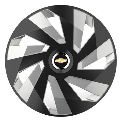 Set 4 Capace Roti, potrivite jantelor de R16, pentru Chevrolet, model vector black and silver foto