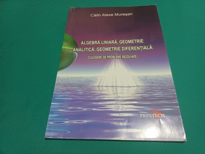 ALGEBRĂ LINIARĂ, GEOMETRIE ANALITICĂ, GEOMETRIE DIFERENȚIALĂ *CULEGERE DE PROBLEME REZOLVATE / C.A. MUREȘAN / 2006 * 4 foto