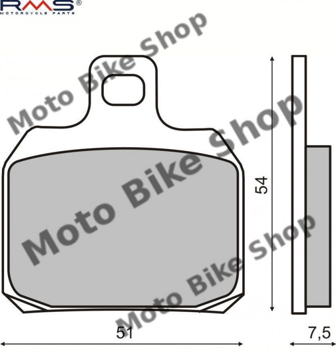 MBS Placute frana Piaggio X8 /X9 /Beverley MCB700, Cod Produs: 225100490RM