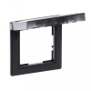 Rama ornament 1 post cu capac IP44 Legrand Suno negru 721444