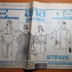 ziarul ana gabriela - septembrie 1990 - ziar de moda