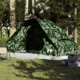 VidaXL Cort de familie cupolă pentru 6 persoane, camuflaj, impermeabil