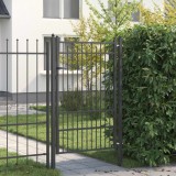 vidaXL Poartă de gard HORST 100 x 150 cm Metal Negru Blocat 42034066