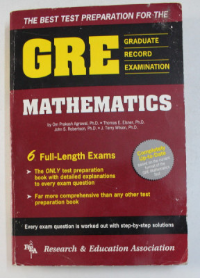 THE BEST TEST PREPARATION FOR THE GRE - GRADUATE RECORD EXAMINATTION - MATHEMATICS by OM PRAKASH AGRAWAL ..J. TERRY WILSON , 1989 foto