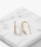 Cumpara ieftin Cercei Arcuiti din Argint 925 Placati cu Aur , zGleam Arc, , Model cu Zirconiu Solitar, 2cm