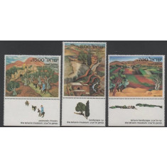 Israel 1982 - Picturi, peisaje, serie neuzata cu tab