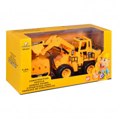 Excavator cu telecomanda, scara 1:24, Galben foto