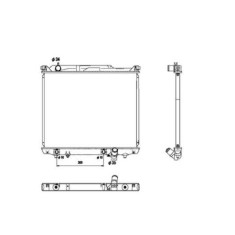 Radiator racire Suzuki Grand Vitara (Ft/Gt), 02.2001-09.2005, Motorizare 2, 7 V6 126/135kw Benzina, tip climatizare Cu/fara AC, cutie automata, dimen