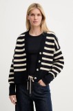 MUNTHE cardigan din amestec de l&acirc;nă TUPPER culoarea bleumarin, 247162324775