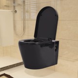 VidaXL Vas toaletă cu montare pe perete, ceramică, negru
