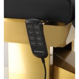 Fotoliu cosmetic electric pentru salon cosmetic pedichiură reglare comandă cu piciorul + telecomandă 3 cilindri Malaga