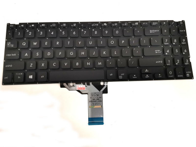 Tastatura Laptop, Asus, VivoBook M509BA, M509DA, M509DJ, neagra, layout US foto