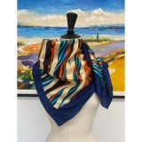 Cumpara ieftin Batic din Mătase Naturală 100% Albastru 90x90 cm - Made in Italy