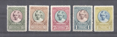 Luxembourg 1928 Child welfare Caritas Mi.208-12 MNH AM.201 foto