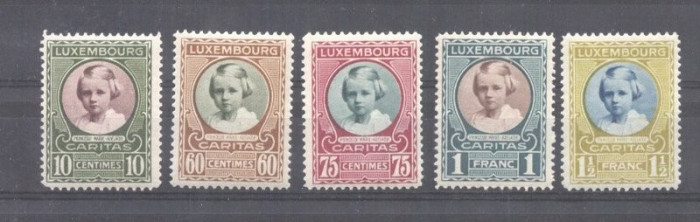 Luxembourg 1928 Child welfare Caritas Mi.208-12 MNH AM.201