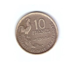 Moneda Franta 10 francs/franci 1958, stare buna, curata
