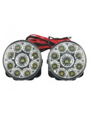 Lumini de zi rotunde 9 led*0,5W 12V foto