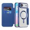Husa MagSafe pentru Apple iPhone 17 Air, Techsuit, SmartMag Book, Albastra
