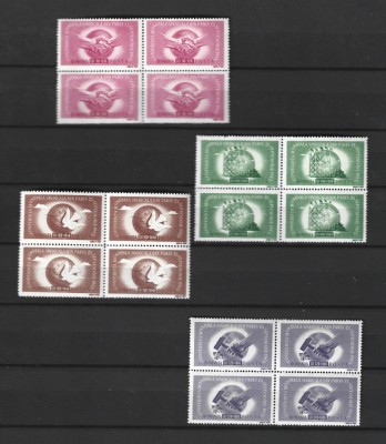ROMANIA 1945 - CONFERINTA SINDICALA MONDIALA, PARIS - BLOCURI, MNH - LP 186 foto