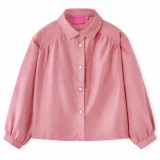 Bluză pentru copii cu m&acirc;neci bufante, roze antichizat, 104, vidaXL
