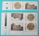 TIMBRE ROMANIA 2001 LP1575+1575a 100 ANI PALATUL POSTELOR BUCURESTI MNH