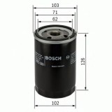 Filtru ulei HYUNDAI H-1 Starex (H200) caroserie (1997 - 2007) BOSCH 0 986 452 066