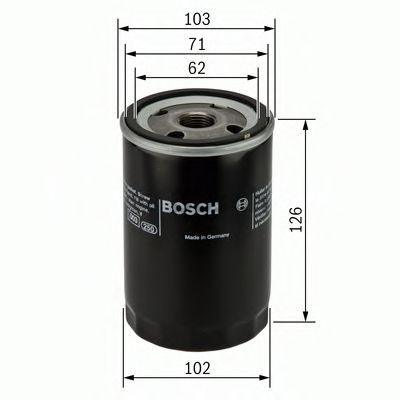 Filtru ulei HYUNDAI H-1 Starex (H200) caroserie (1997 - 2007) BOSCH 0 986 452 066 foto
