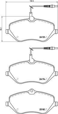 BREMBO P 61 119 PRIME LINE set placute frana,frana disc