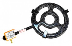 Pirostrie cu 2 cercuri arzatoare, L-30, diametru 30 cm, arzator gaz G-30, GPL, avizat CE, Power+ GRC76030