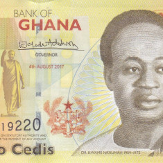 Bancnota Ghana 2 Cedis 2017 - P37Ae UNC