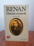 Ernest Renan, Histoire et parole. Ouvres diverses