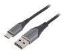Cablu USB 2.0 USB-A la USB-C 1m Argintiu, Vention