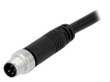 Conector M8 tată 4 pini drept