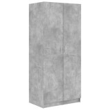 Sifonier, gri beton, 80x52x180 cm, lemn prelucrat