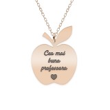 Elma - Colier personalizat profesoara din argint 925 placat cu roz