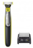 Cumpara ieftin Aparat hibrid de barbierit si tuns barba Philips OneBlade 360 QP2730/20, pieptene reglabil 5 in 1, autonomie 60 min (Negru/Verde)
