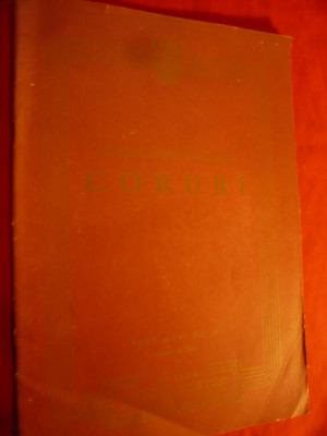 CORURI - Autor Colectiv - Ed. Muzica 1955 - Partituri , 36 pag foto