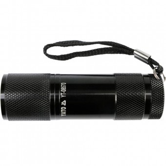 Lanterna din aluminiu neagra cu 9 led foto