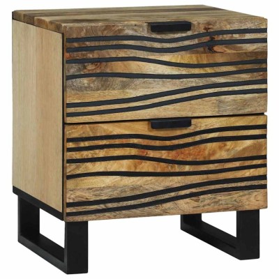 vidaXL Dulap de noapte Maro 40 x 33 x 46 cm Lemn masiv de mango 4017934 foto