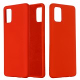 Husa protectie compatibila cu samsung a71 liquid silicone case rosu, Flippy