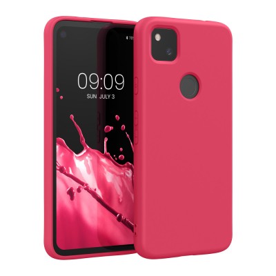 Husa Kwmobile pentru Google Pixel 4a, Roz, Silicon, KWM000011JE039C foto